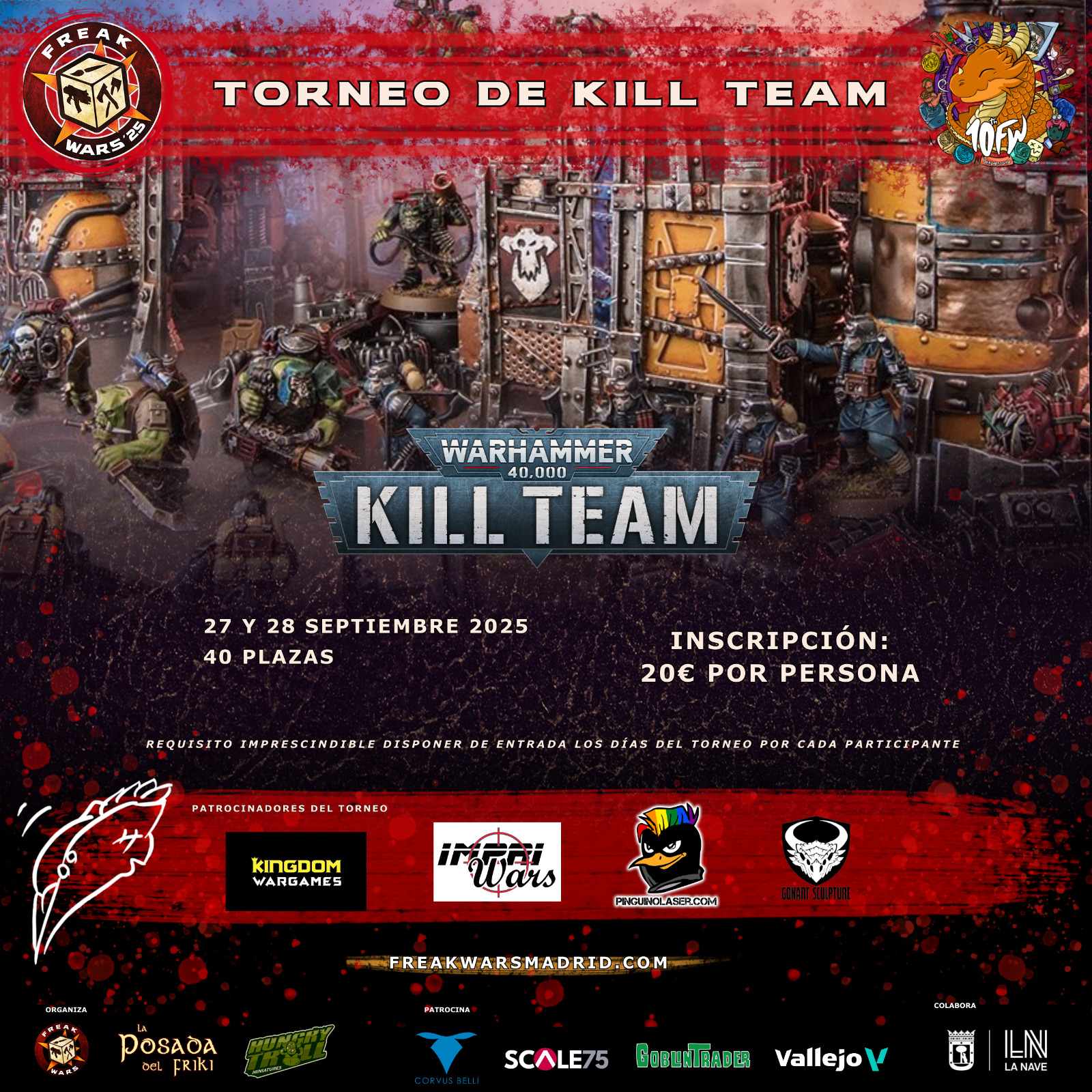 Cambio de formato del torneo de Kill Team a domingo
